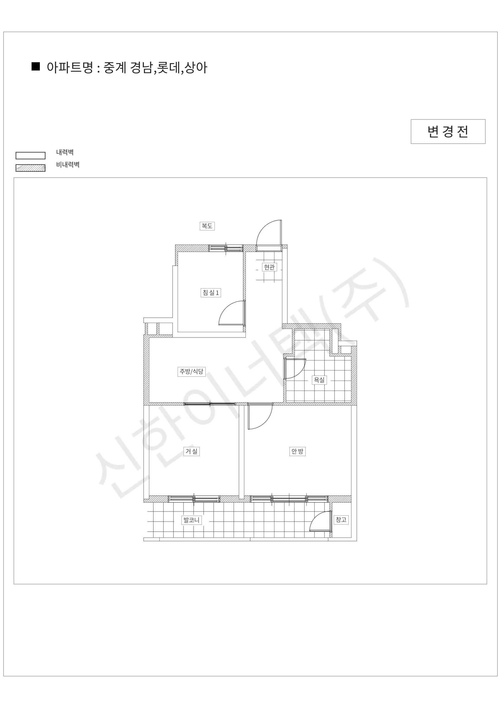 서울특별시 노원구 중계 경남,롯데,상아 공동주택 행위허가 도면