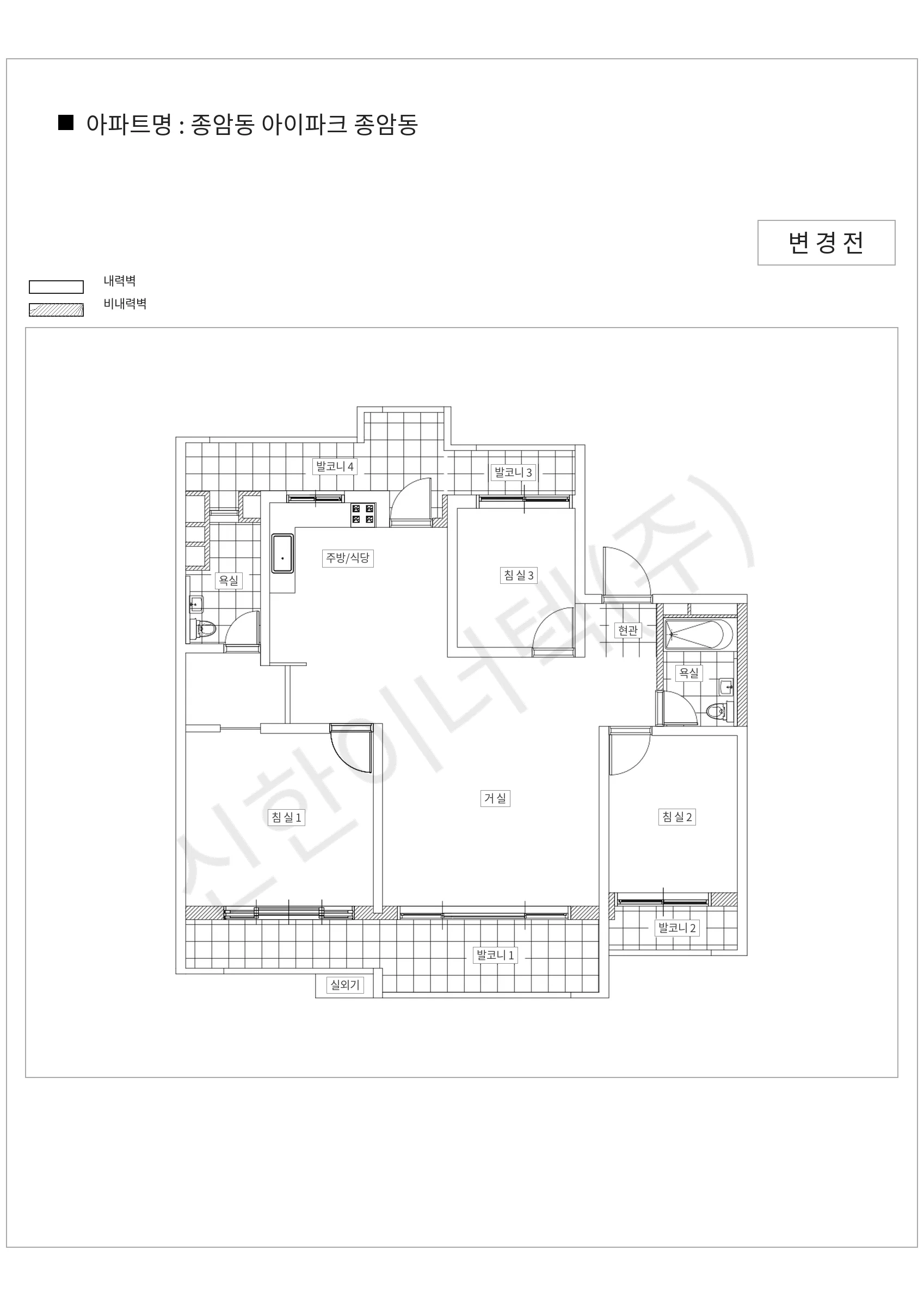 서울특별시 성북구 종암동 종암동 아이파크 종암동 공동주택 행위허가 도면