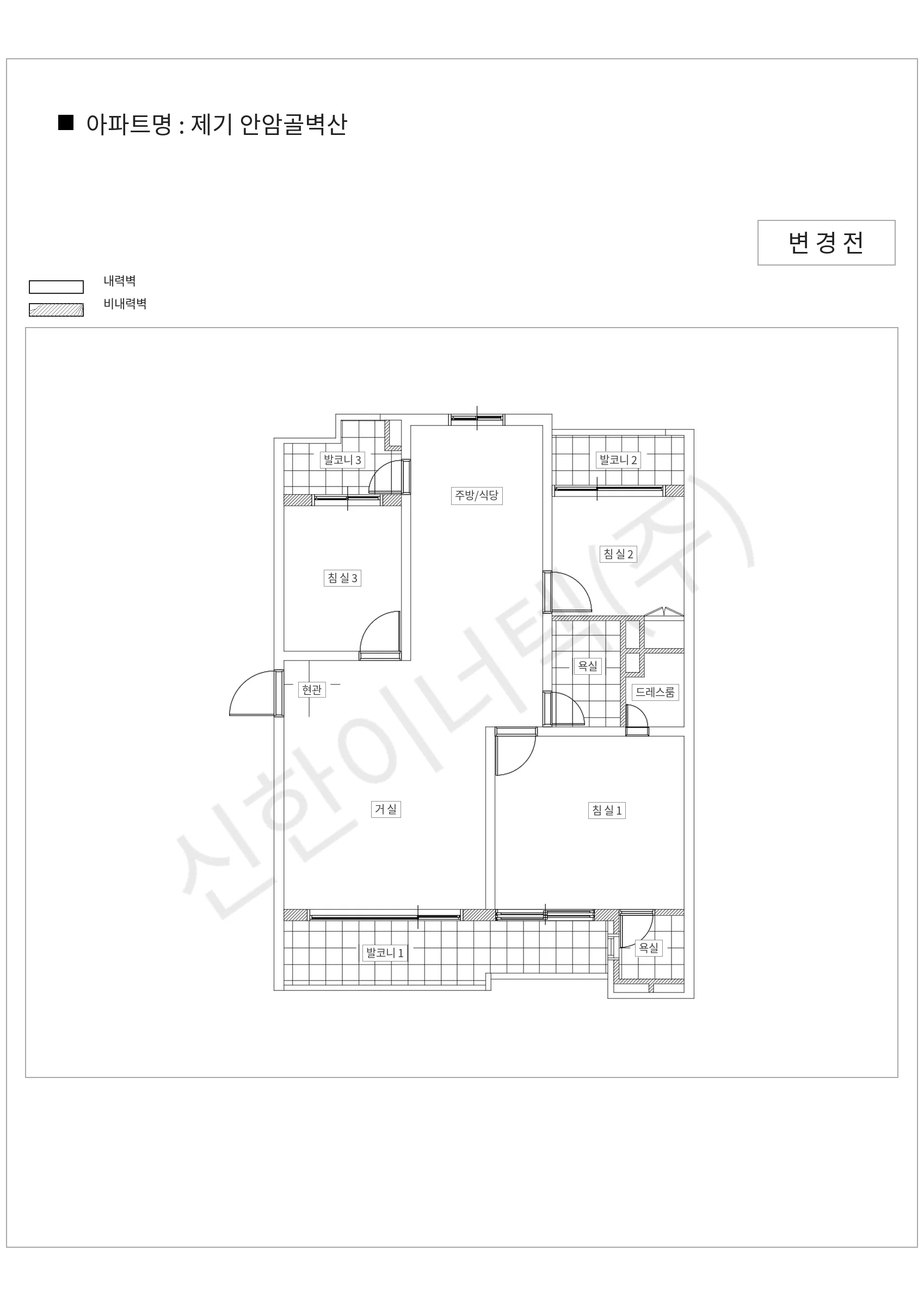 서울특별시 동대문구 제기 안암골벽산 공동주택 행위허가 도면