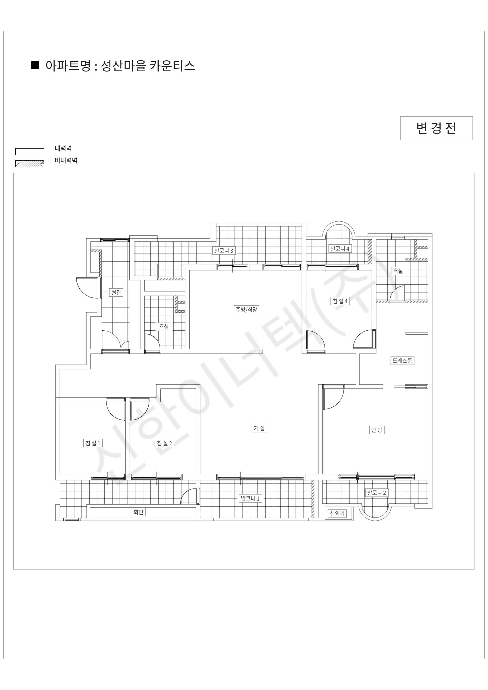 경기도 용인시 기흥구 성산마을 카운티스 공동주택 행위허가 도면
