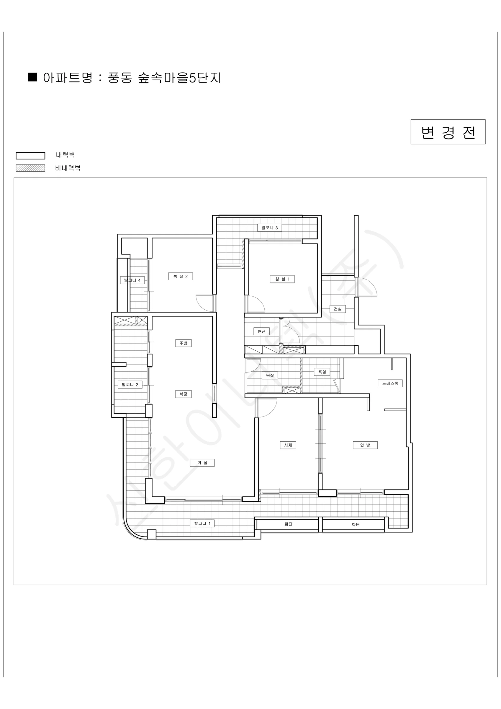 경기도 고양시 풍동 숲속마을5단지 공동주택 행위허가 도면 2