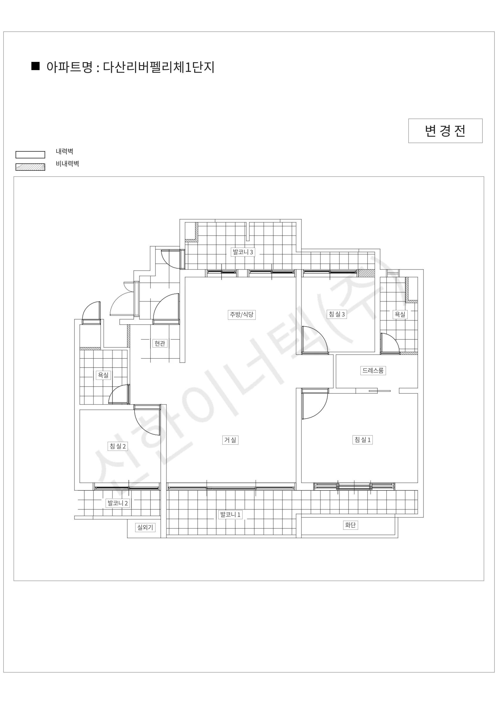 경기도 남양주시 다산리버펠리체1단지 공동주택 행위허가 도면
