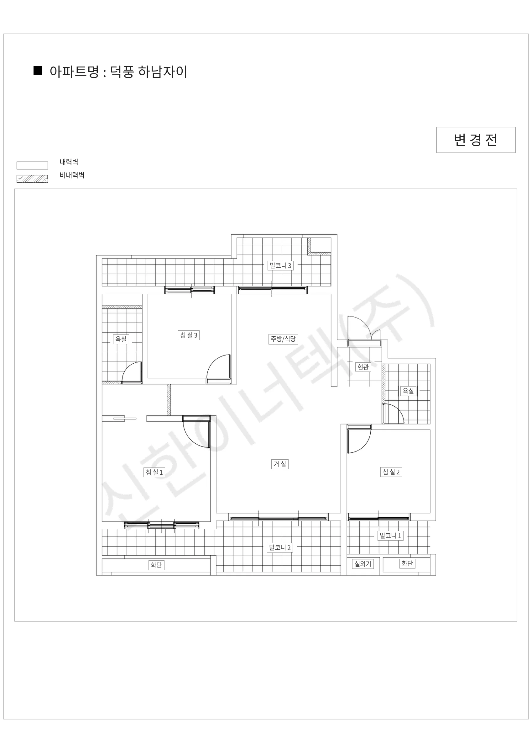 경기도 하남시 덕풍 하남자이 공동주택 행위허가 도면