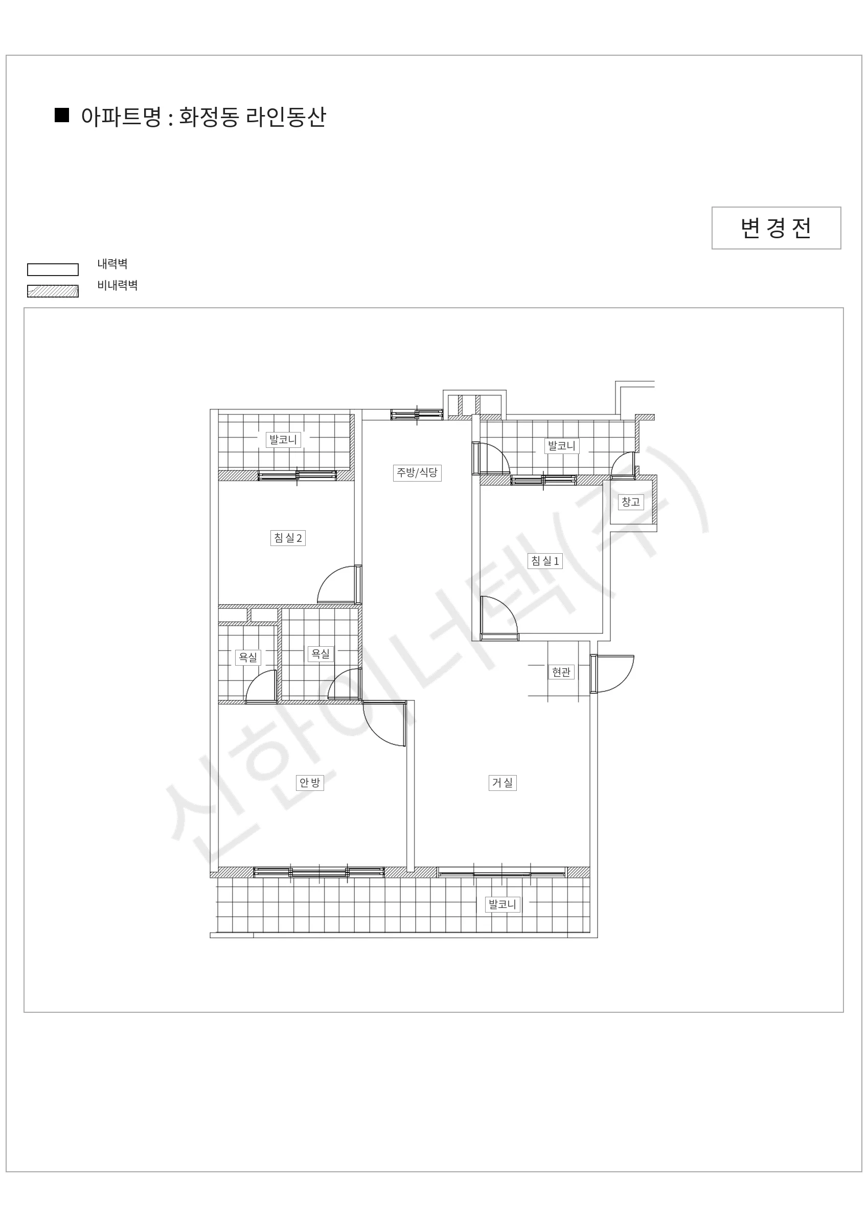 경기도 고양시 화정동 화정동 라인동산 공동주택 행위허가 도면