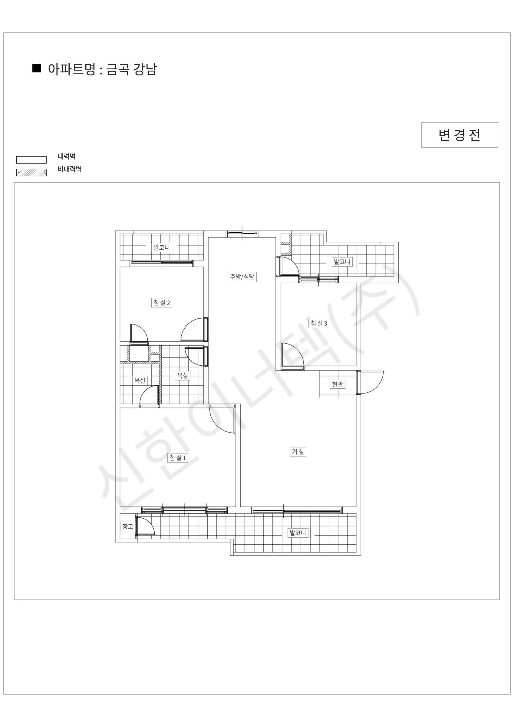 경기도 성남시 분당구 금곡 강남 공동주택 행위허가 도면