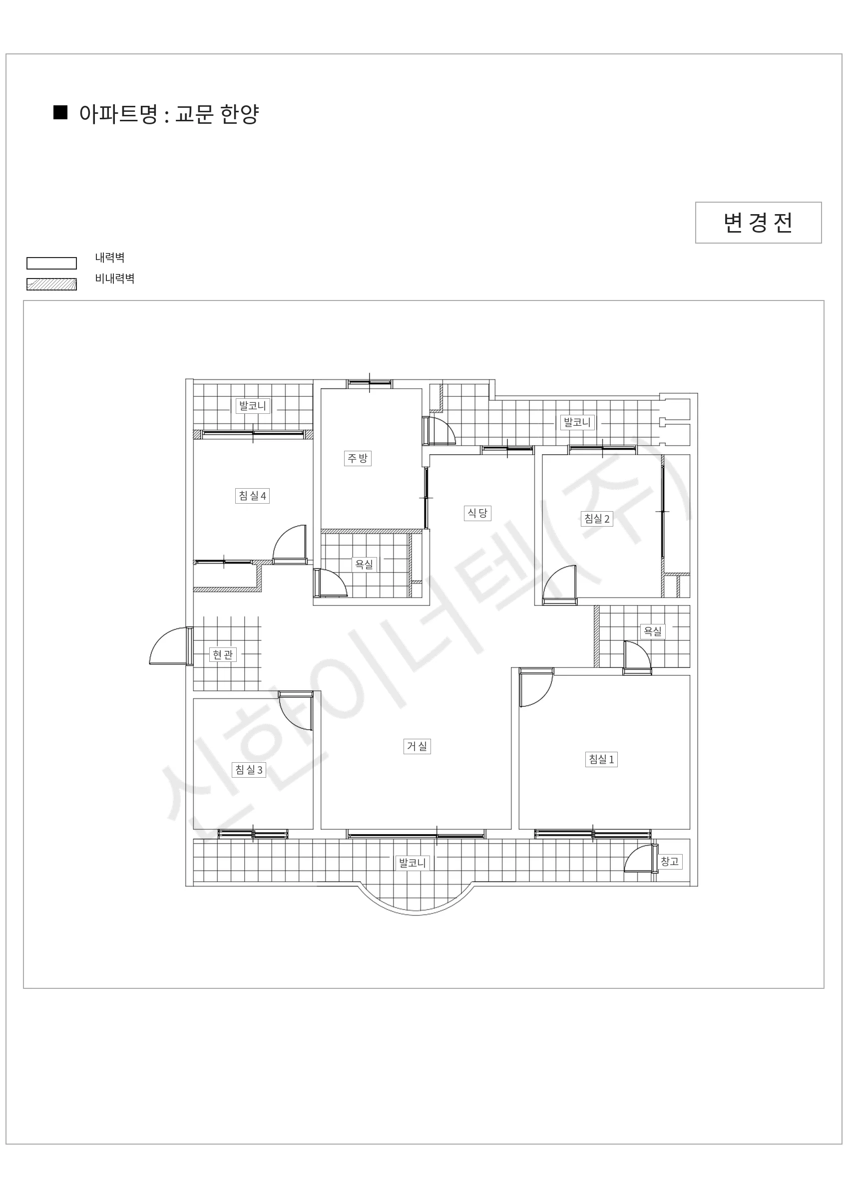 경기도 구리시 교문 한양 공동주택 행위허가 도면