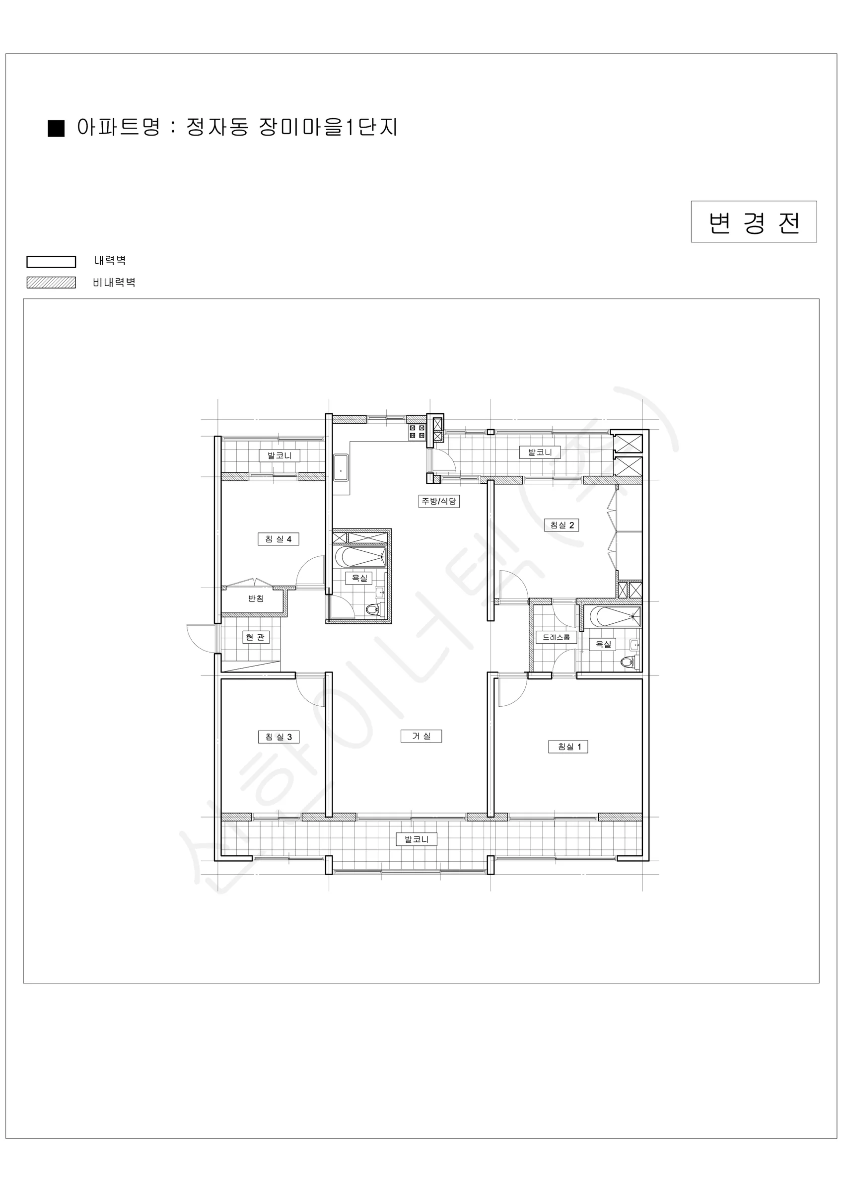 경기도 성남시 분당구 정자동 장미마을 1단지 동부,코오롱 공동주택 행위허가 도면 2